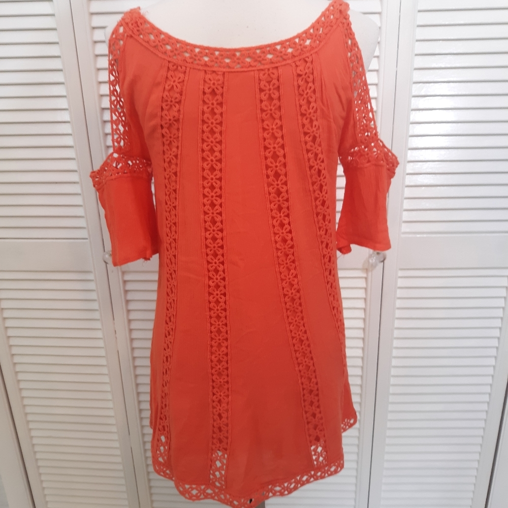 Mika & Gala lace cold shoulder dress small *D - Picture 4 of 5